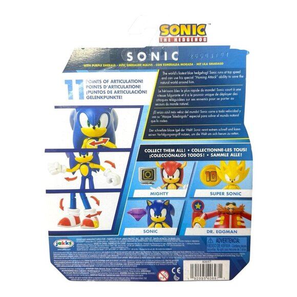 Jakks Pacific Sonic The Hedgehog Purple Emerald 4 Inch Articulated Figure - Picture 3 of 3
